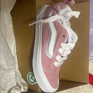 Vans Classic Pink and White Sneakers